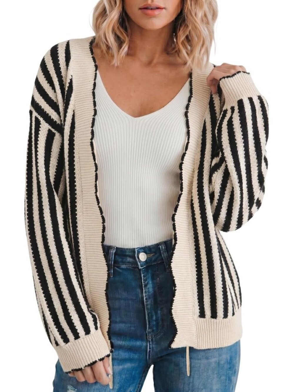Striped Cardigan Sweaters for Women Fall 2026 Jackets